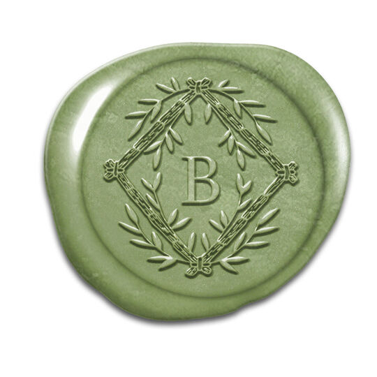 Diamond Initial Peel & Stick Wax Seals